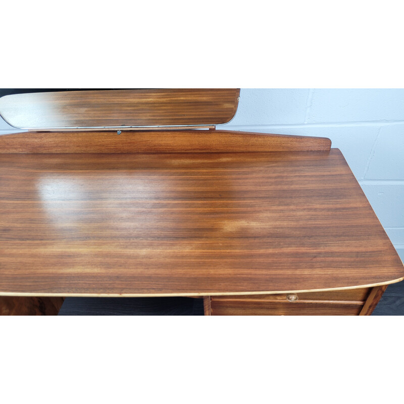 Vintage teak and walnut dressing table by Alfred Cox for Ac Furniture, 1960s