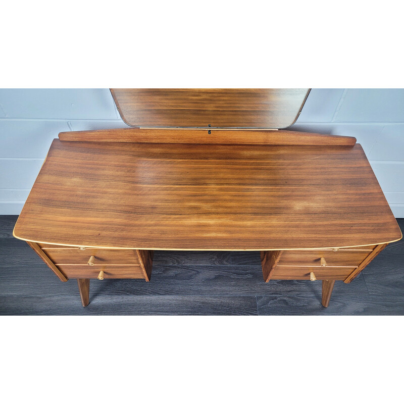 Vintage teak and walnut dressing table by Alfred Cox for Ac Furniture, 1960s