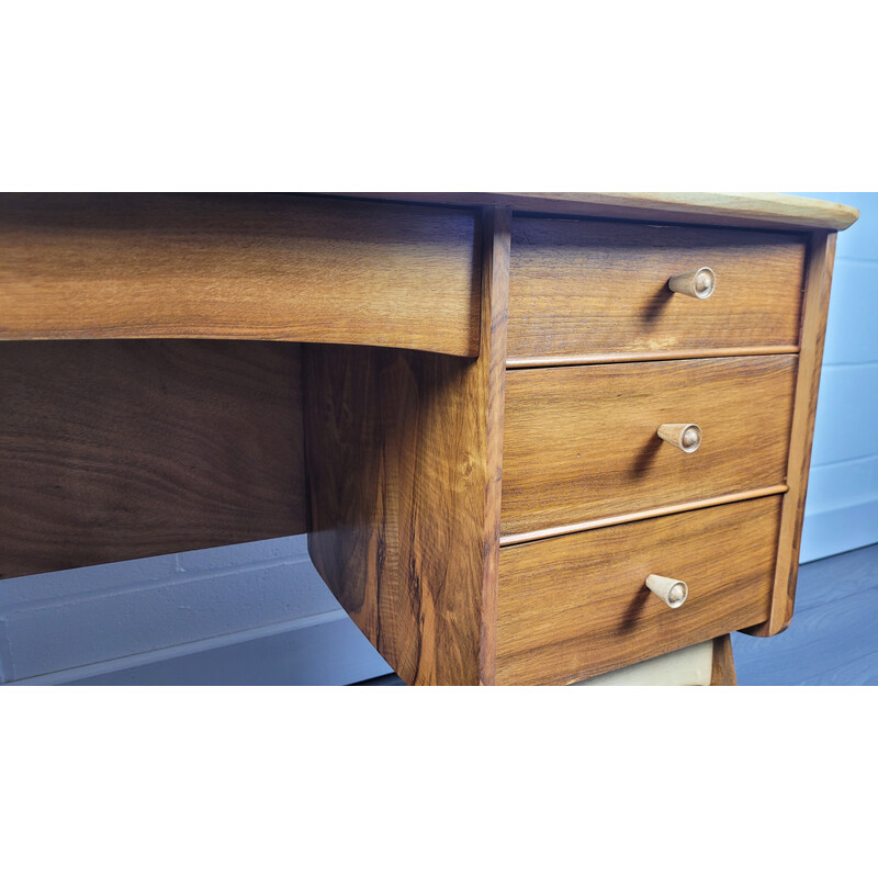 Vintage teak and walnut dressing table by Alfred Cox for Ac Furniture, 1960s