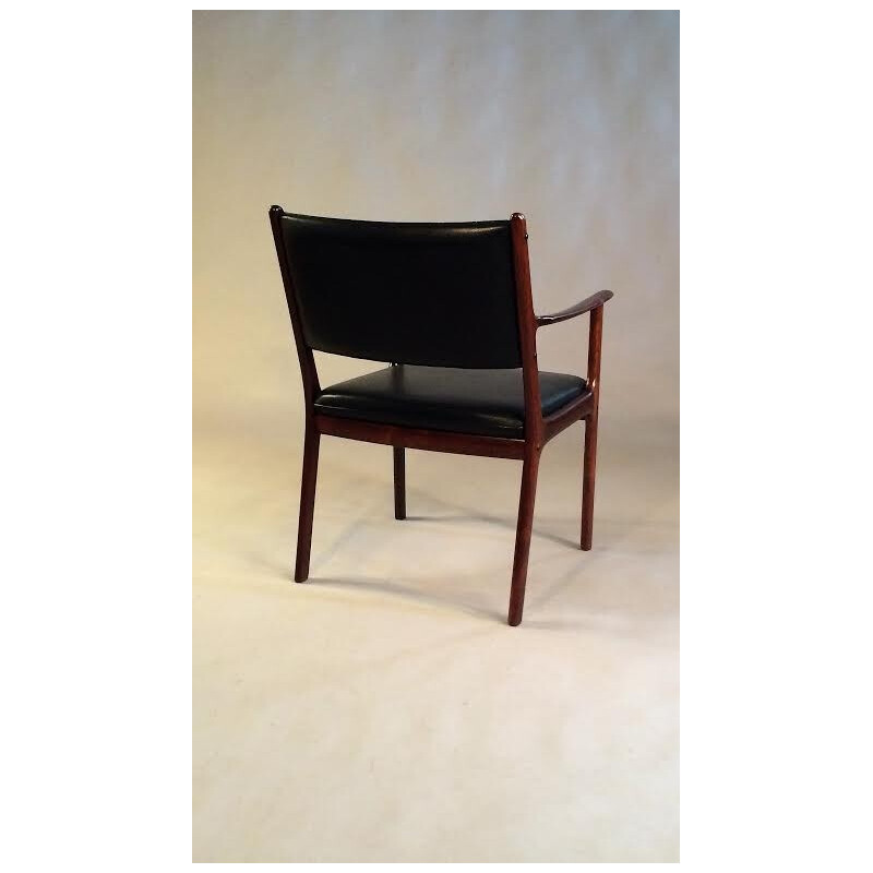 Rosewood armchair and side table Ole Wansher for P. Jeppesen Møbelfabrik - 1950s