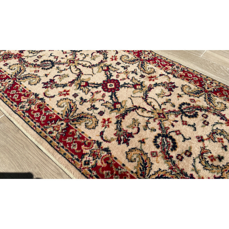 Persian vintage rug in beige wool