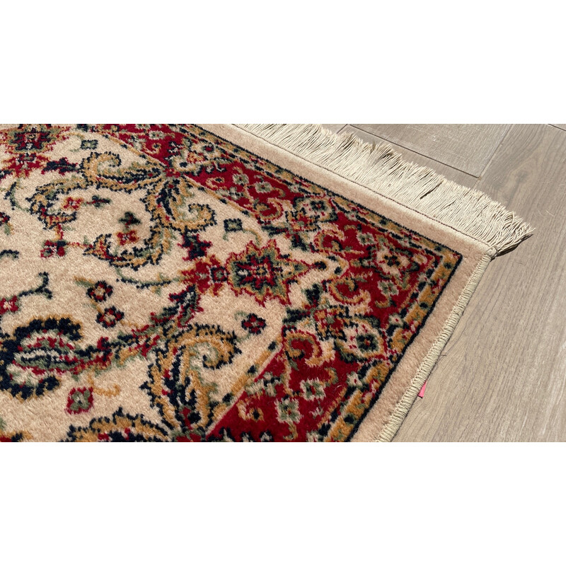 Persian vintage rug in beige wool