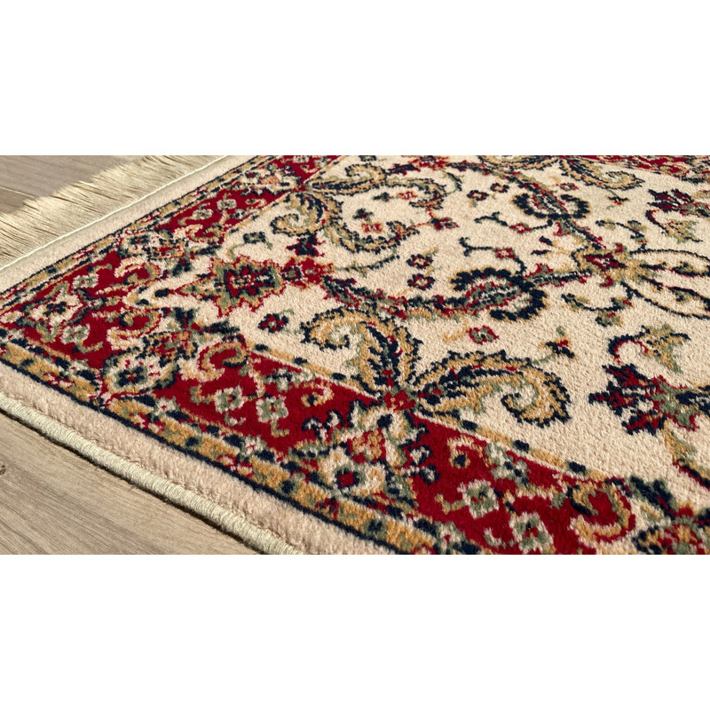 Persian vintage rug in beige wool