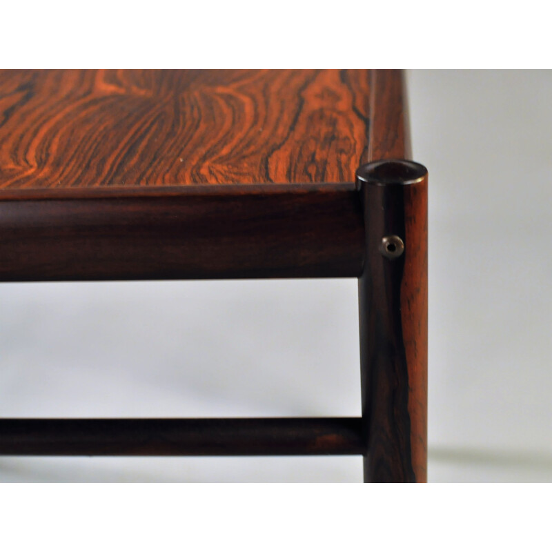 Rosewood armchair and side table Ole Wansher for P. Jeppesen Møbelfabrik - 1950s