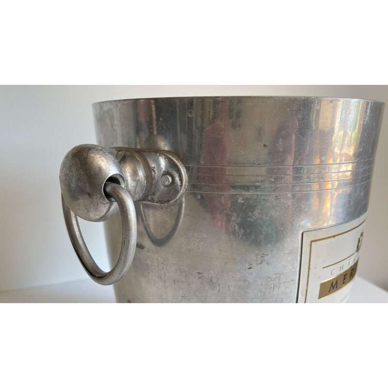 Cubo de aluminio vintage para Champagne Mercier, Francia