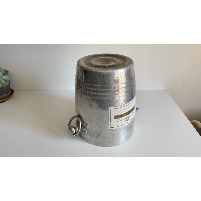 Cubo de aluminio vintage para Champagne Mercier, Francia