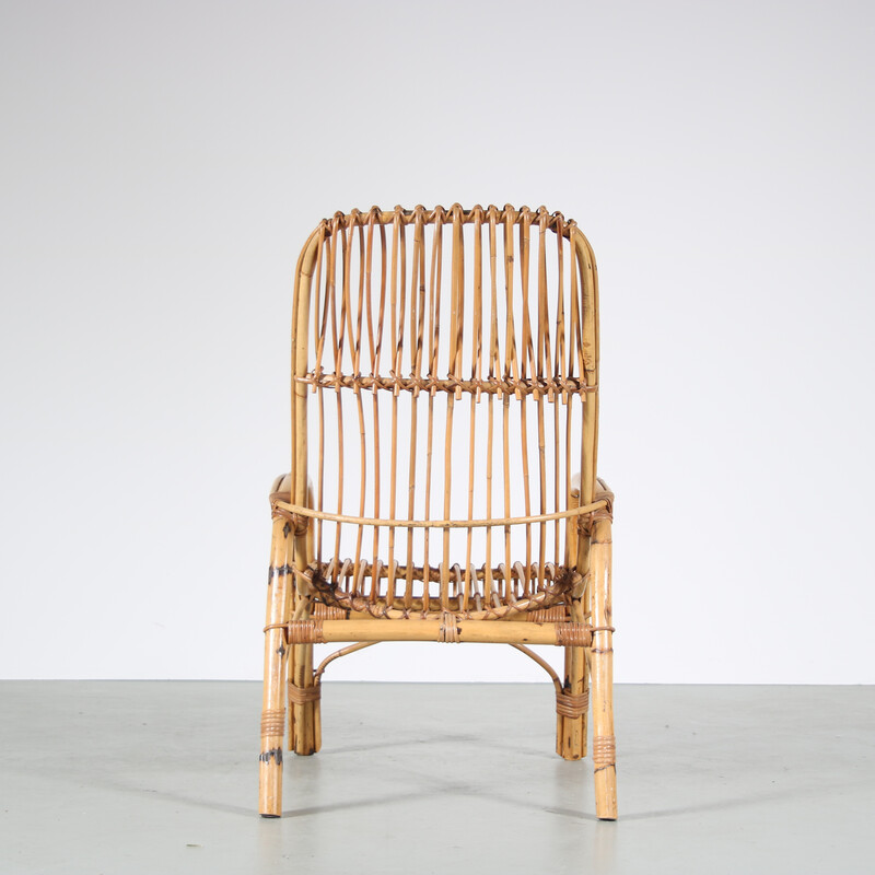 Vintage "French Riviera" bamboo armchair by Franco Albini, Italy 1950s