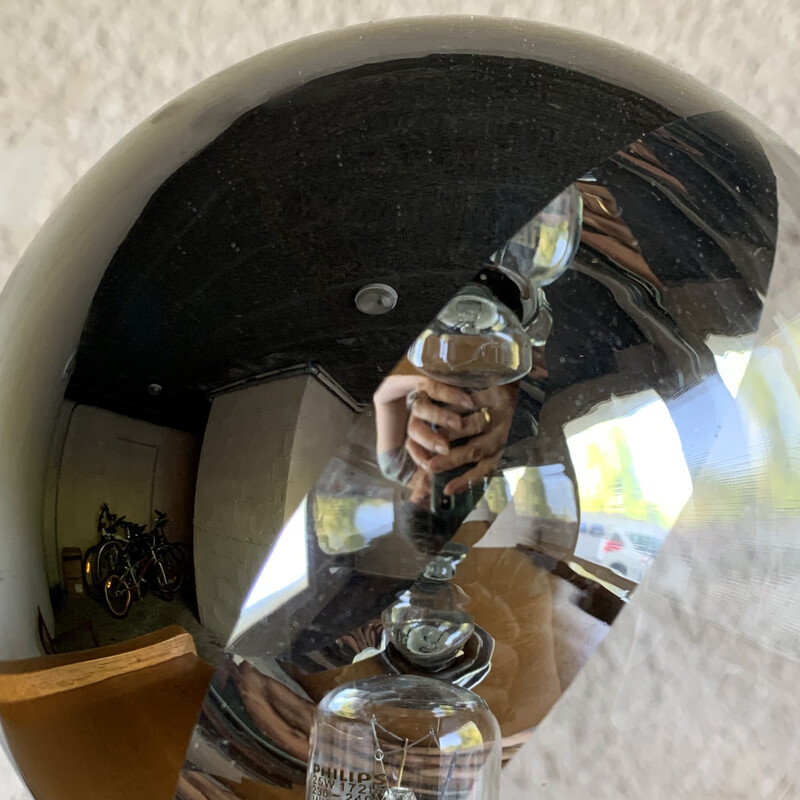Candeeiro de mesa Vintage em cromo e vidro da Motoko Ishii para Staff Leuchten, Alemanha