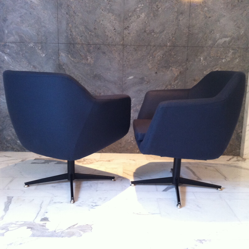 Soviet pair of armchairs "Shells" - 1970s