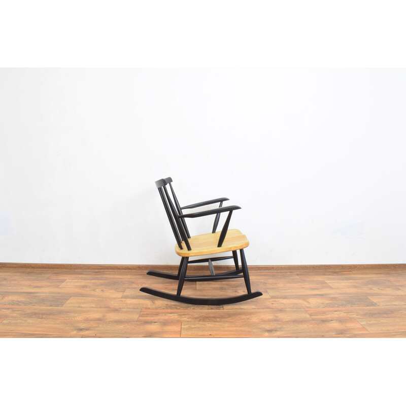 Vintage rocking chair in black, Sweden 1960s