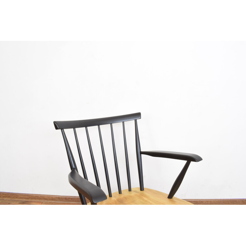 Vintage rocking chair in black, Sweden 1960s