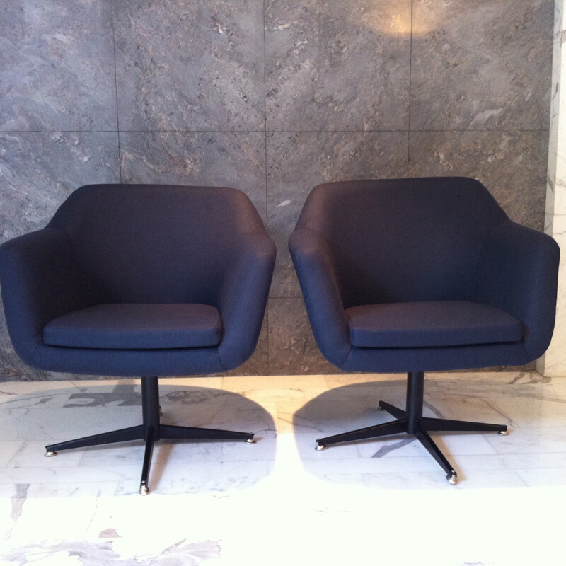 Soviet pair of armchairs "Shells" - 1970s