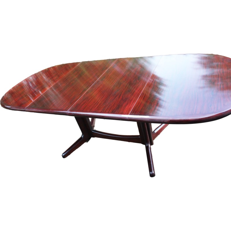 Table vintage à rallonge en palissandre par Edvard Valentinsen pour Furniture Factory Ringe, Danemark