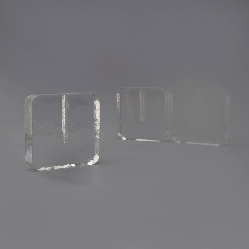 Ensemble de 3 vases vintage en verre de Murano par Alfredo Barbini, Italie 1960