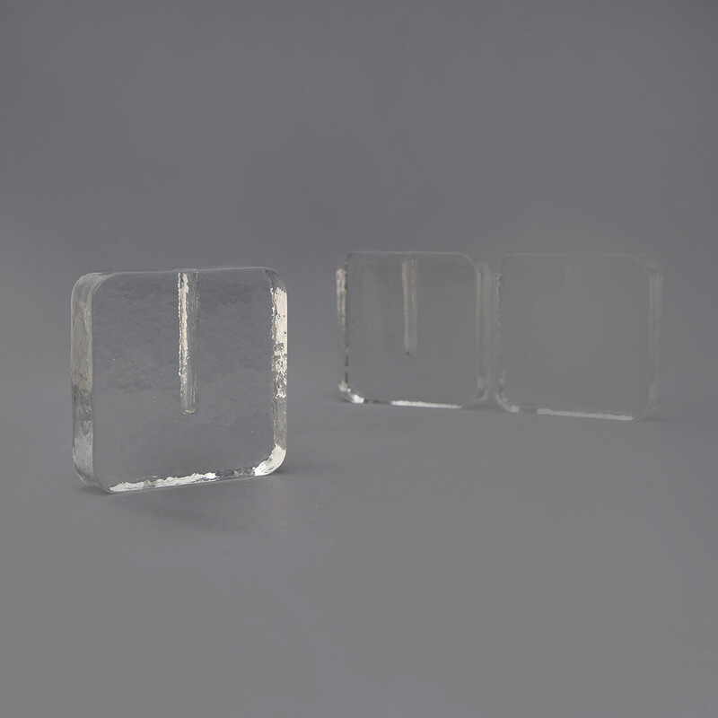 Set of 3 vintage Murano glass vases by Alfredo Barbini, Italy 1960s