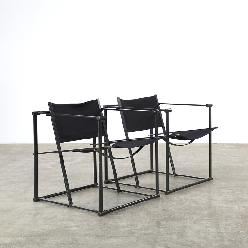 Pair of Radboud van Beekum "FM60" cubic chair - 1980s