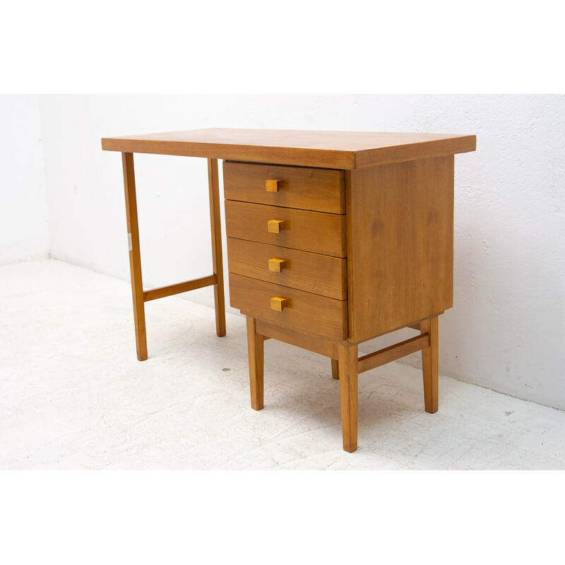 Vintage beech desk for Hikor Písek, Czechoslovakia 1980s