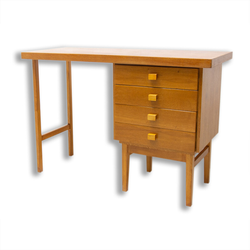 Vintage beech desk for Hikor Písek, Czechoslovakia 1980s