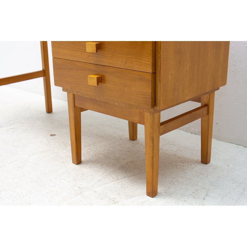 Vintage beech desk for Hikor Písek, Czechoslovakia 1980s