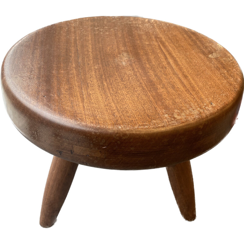 Vintage "Berger" mahogany stool by Steph Simon, 1960s