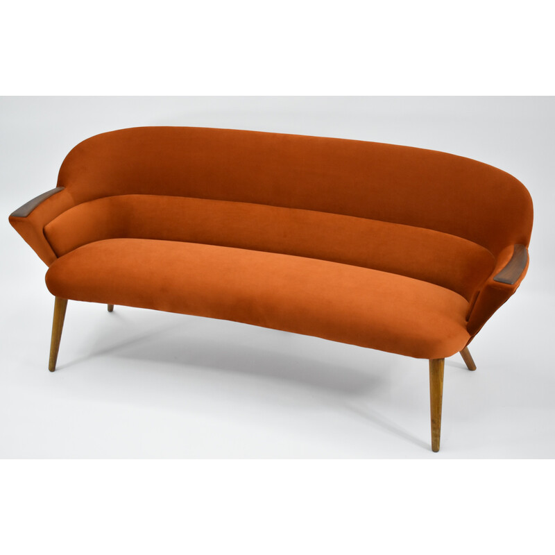 Vintage velvet sofa, Germany 1960s