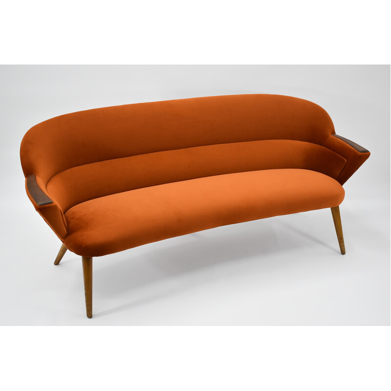 Vintage velvet sofa, Germany 1960s