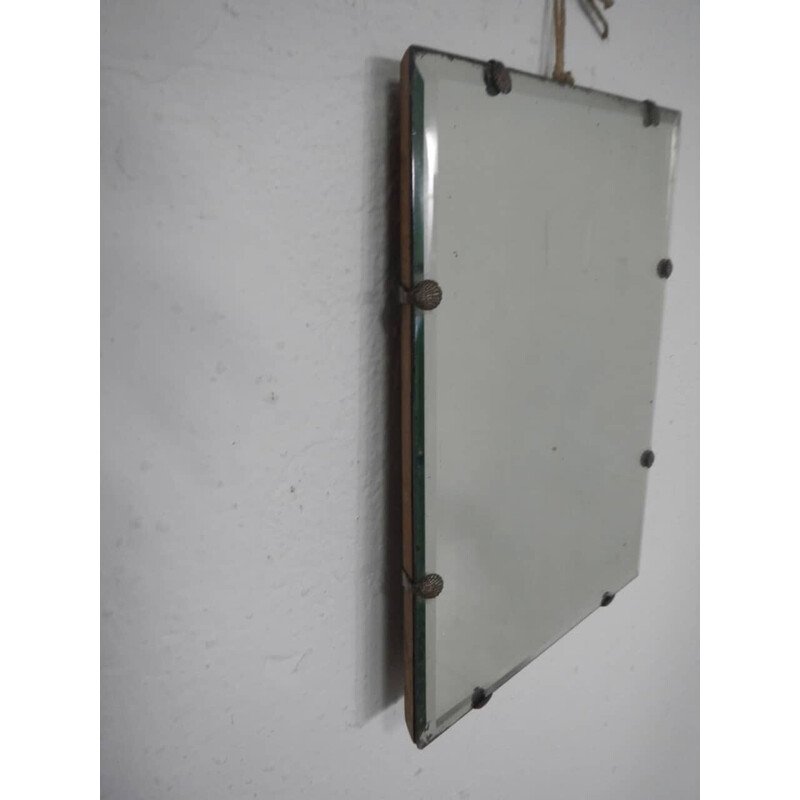 Vintage mirror with beech support