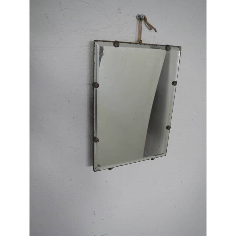 Vintage mirror with beech support