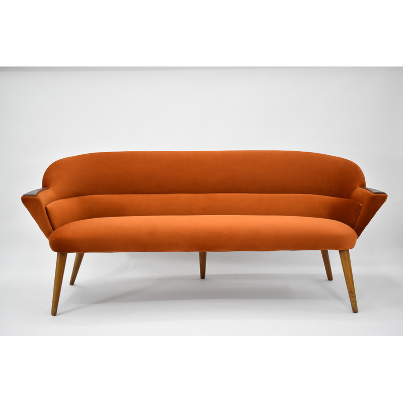 Vintage velvet sofa, Germany 1960s