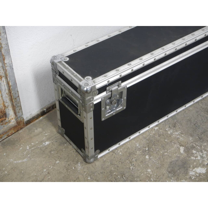 Vintage wooden and aluminum flight case, Italy