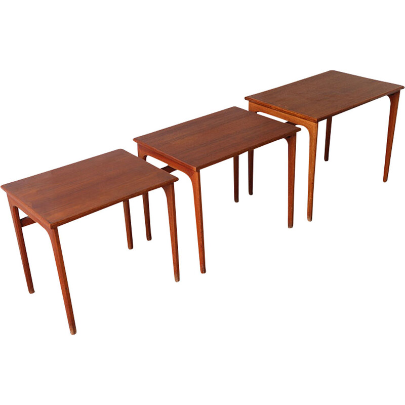 Vintage teak nesting tables, Denmark 1960s