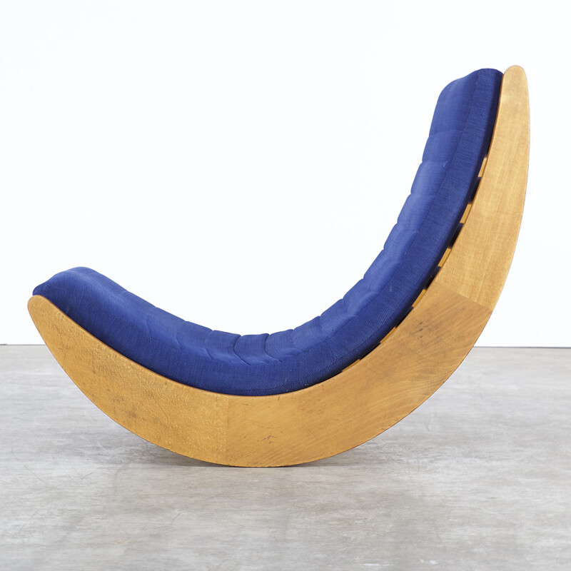 Blue rocking chair by Verner Panton for Rosenthal - 1970s