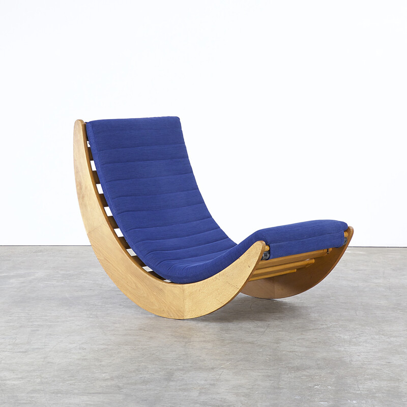 Blue rocking chair by Verner Panton for Rosenthal - 1970s