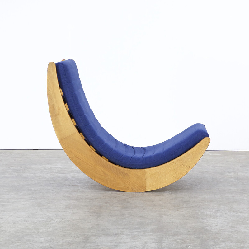 Blue rocking chair by Verner Panton for Rosenthal - 1970s