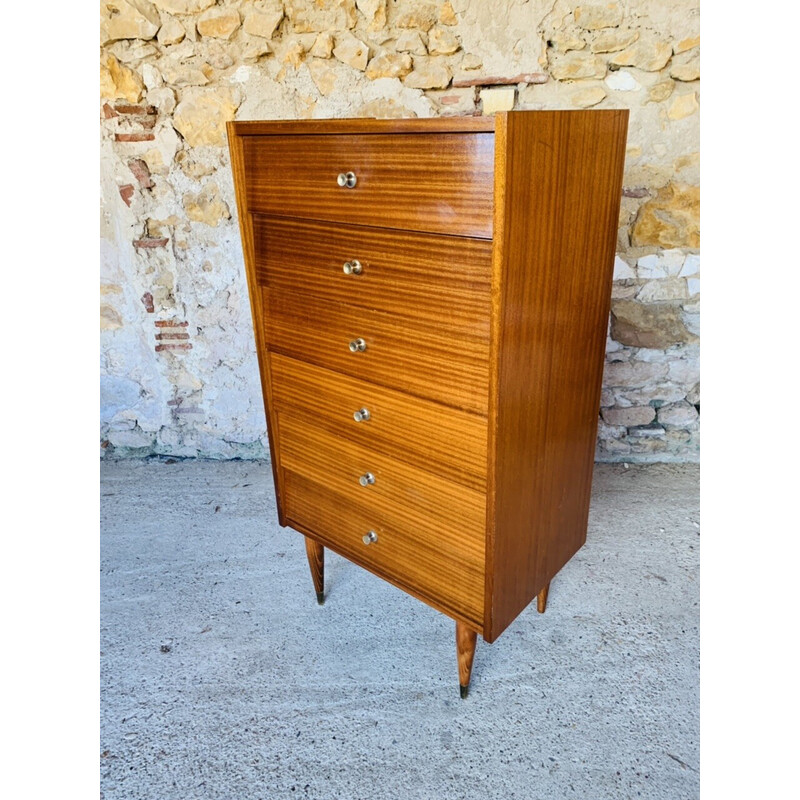 Scandinavian vintage chest of drawers in wood, 1960s