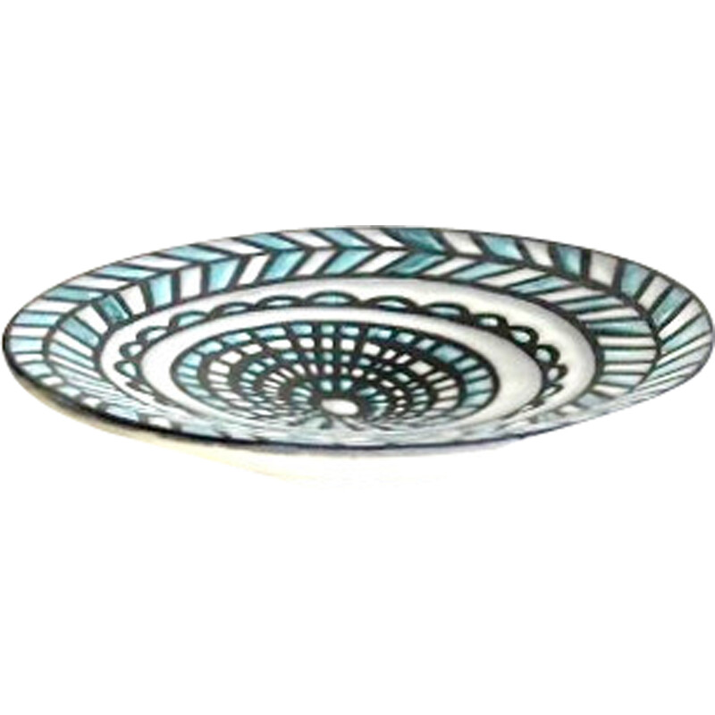 Vintage dish in tin earthenware by Roger Capron, France 1950s