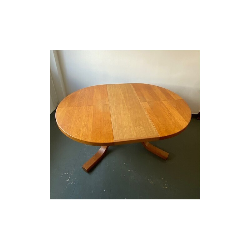 Vintage T40 oak table by Pierre Chapo for Seltz, 1970s