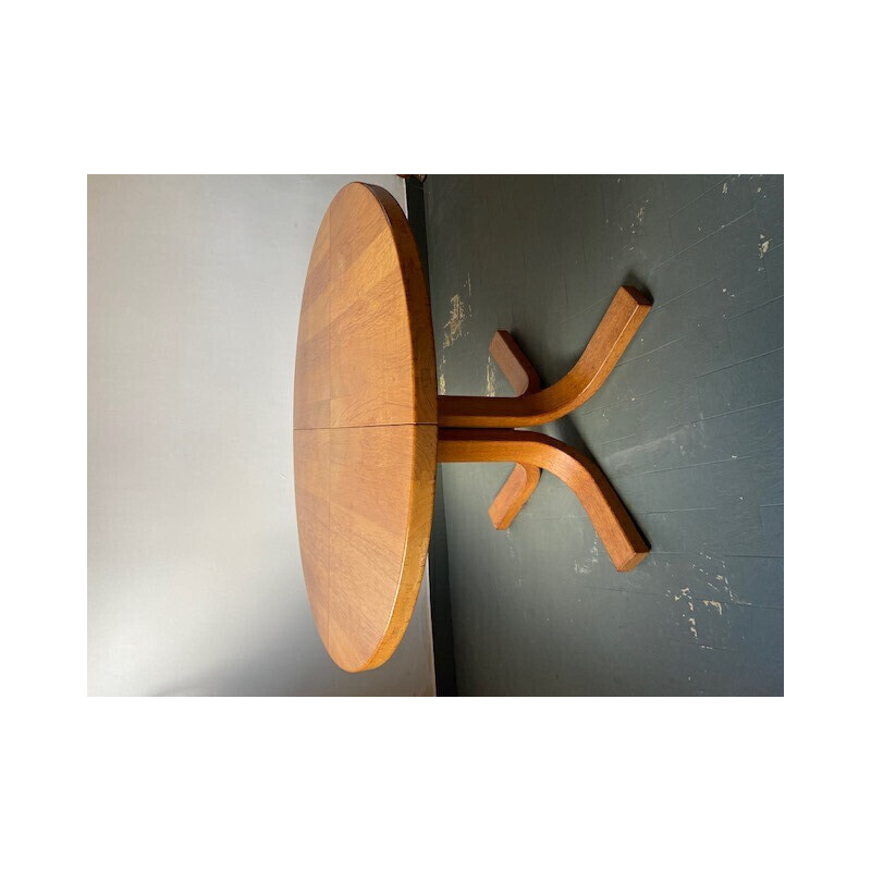 Vintage T40 oak table by Pierre Chapo for Seltz, 1970s