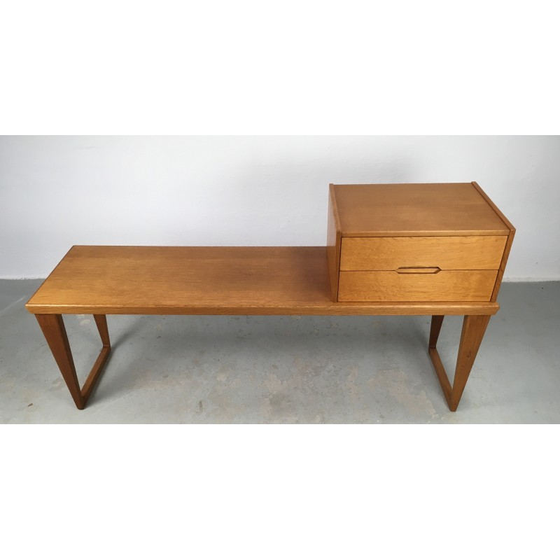 Vintage oak lobby set number 32 by Kai Kristiansen for Aksel Kjaersgaard, 1960s