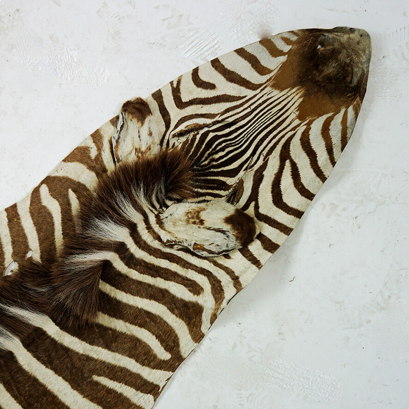 Vintage zebravel vloerkleed