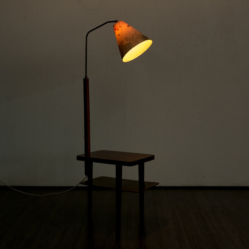 Ensemble lampadaire et table d'appoint - 1950