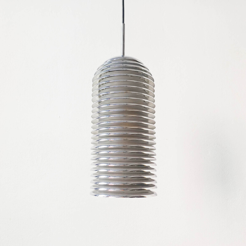 Vintage Saturno hanglamp in verchroomd metaal van Kazuo Motozawa voor Staff Leuchten, 1970