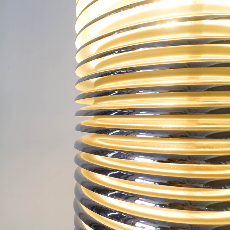 Vintage Saturno pendant lamp in chromed metal by Kazuo Motozawa for Staff Leuchten, 1970s