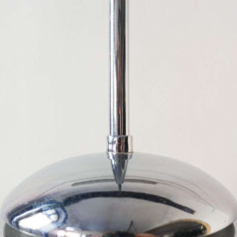 Vintage Saturno pendant lamp in chromed metal by Kazuo Motozawa for Staff Leuchten, 1970s