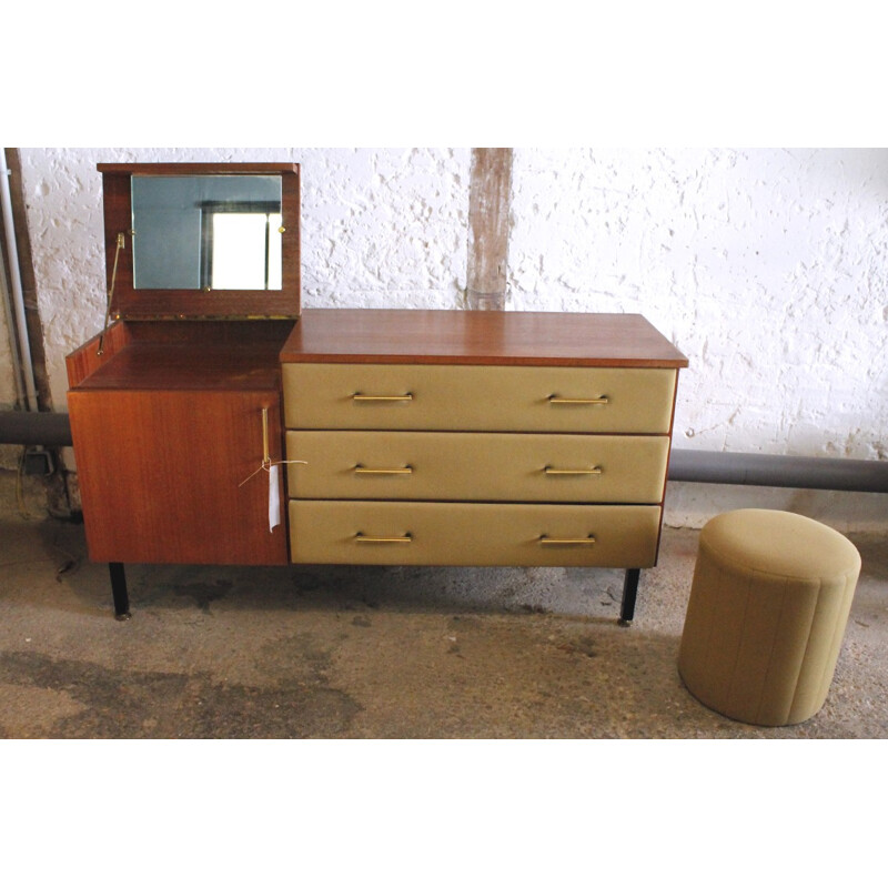 Dressing table with stool, Roger Landault - 1960s