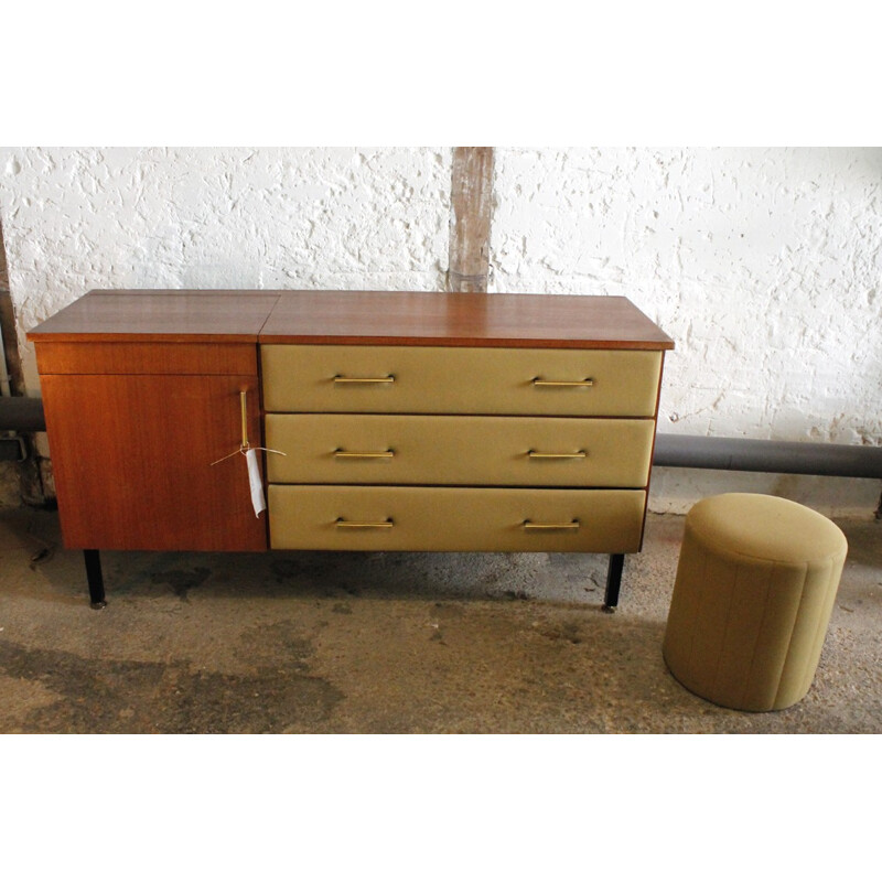 Dressing table with stool, Roger Landault - 1960s