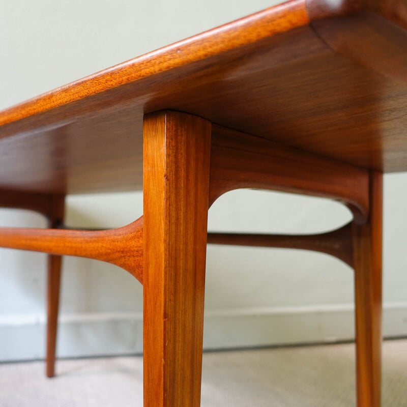 Vintage Excelsior coffee table in mutenye wood by José Espinho for Móveis Olaio, Portugal 1962s