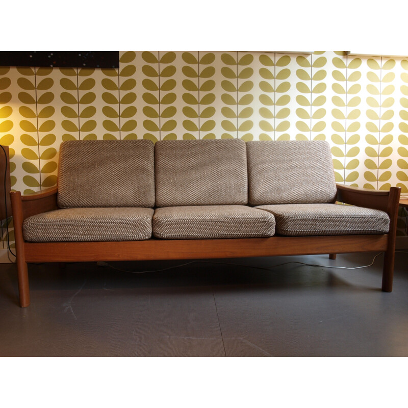 Scandinavian 3 seater Sofa in teak - 1960s