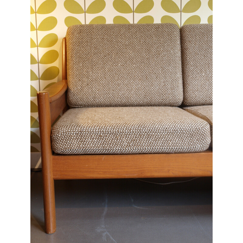 Scandinavian 3 seater Sofa in teak - 1960s