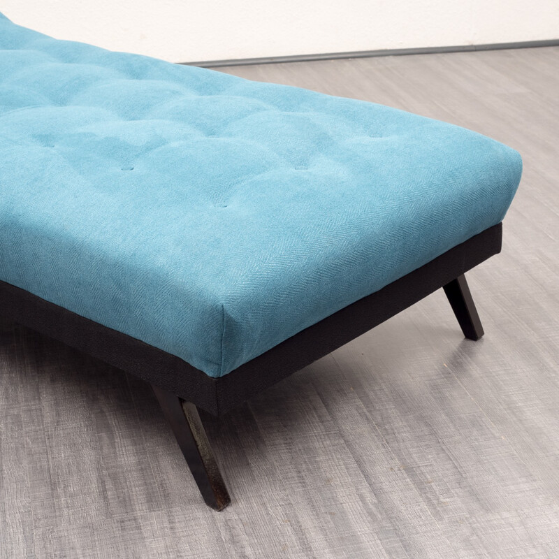 Blue daybed in wood - 1950s